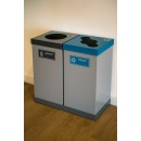 Box Bin - Double Recycler Bin | Litter Bins | Street Furniture Ireland | Larkin Engineering